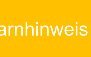 Banner Warnhinweis